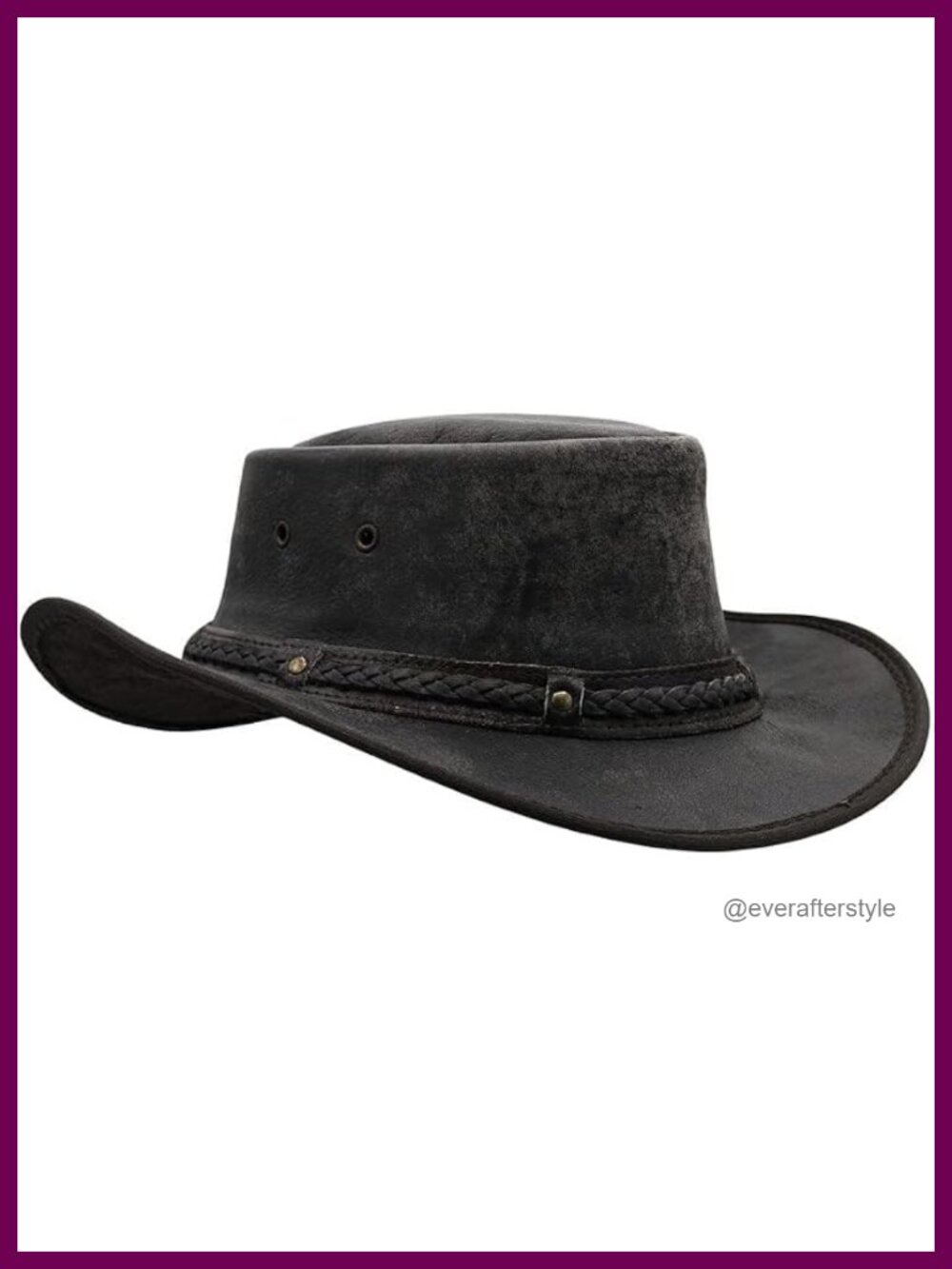 Crushable Cowboy Hat Foldable Wide Brim Western Outback Handcrafted Packable